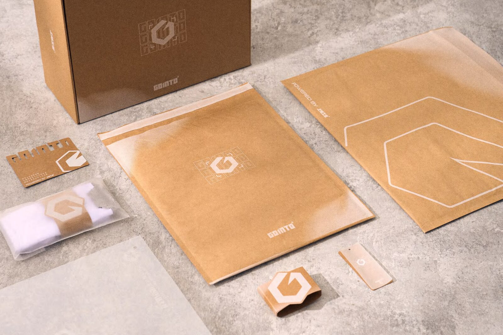 Recyclable kraft paper GOINTO packaging set